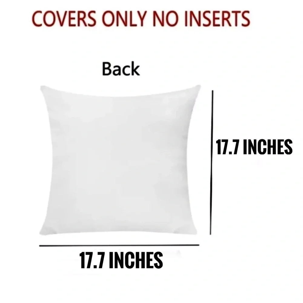 Seasonal Pillow Covers Easter Bunnies Zip Closure 17.7 In Black White Set of 2